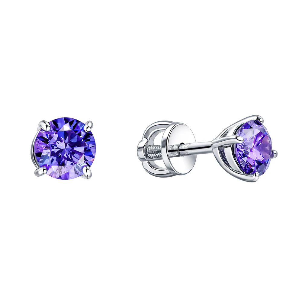 Серьги с фианитами из серебра 925 пробы 2