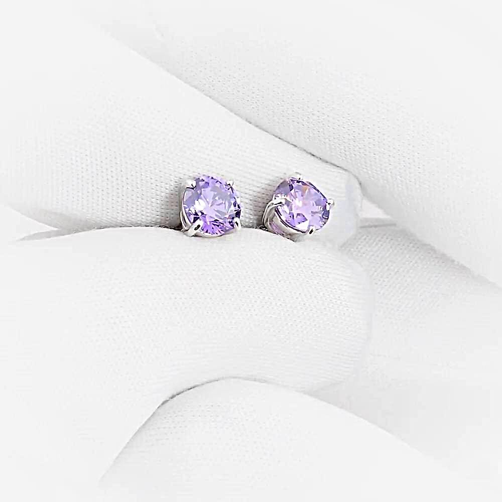 Серьги с фианитами из серебра 925 пробы 1