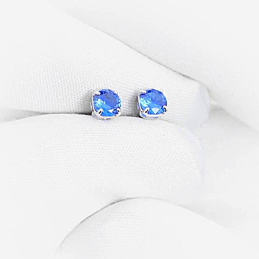 Серьги с фианитами из серебра 925 пробы 1