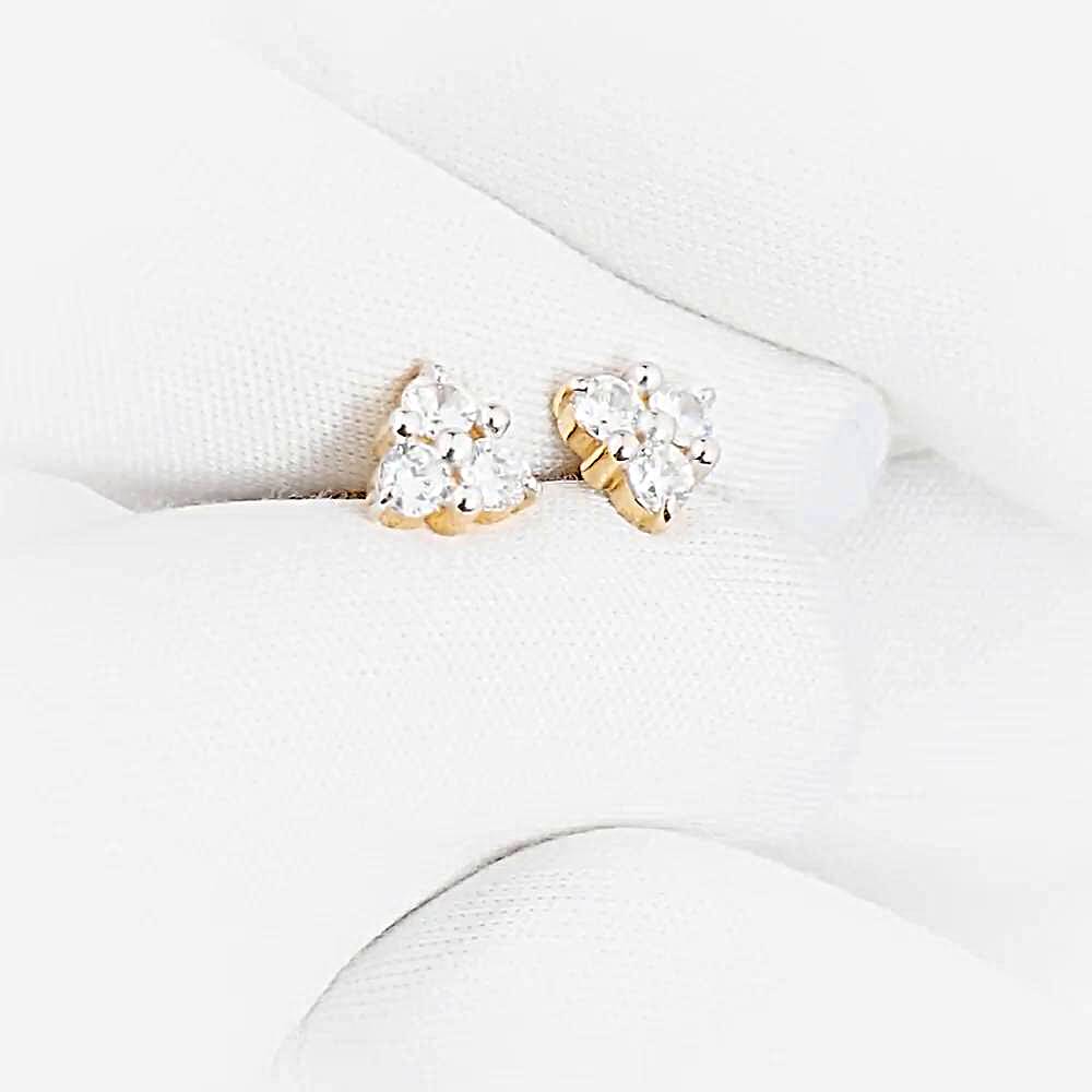 Серьги с фианитами из серебра 925 пробы 1