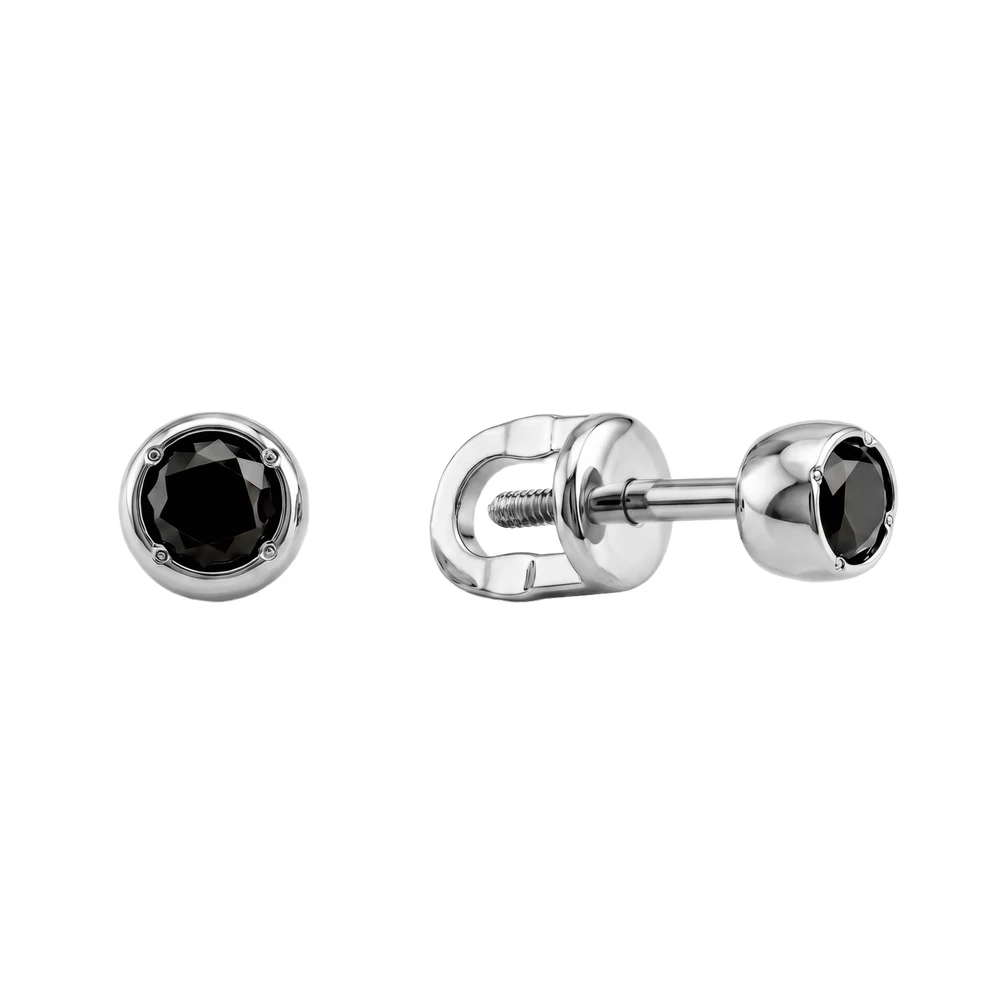 Серьги с фианитами из серебра 925 пробы 2