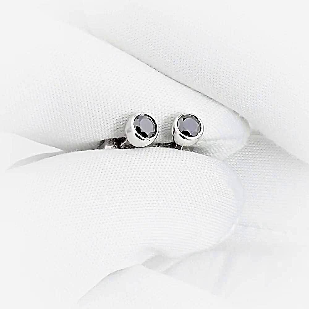 Серьги с фианитами из серебра 925 пробы 1