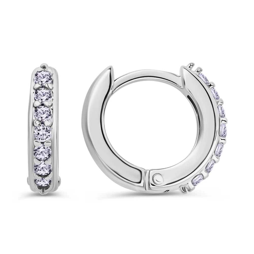 Серьги с фианитами из серебра 925 пробы 2