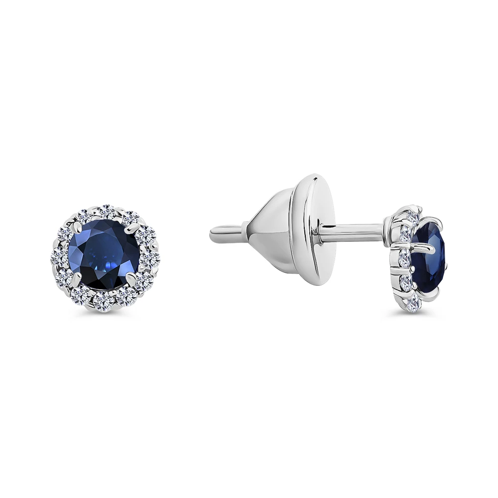 Серьги с фианитами из серебра 925 пробы 2