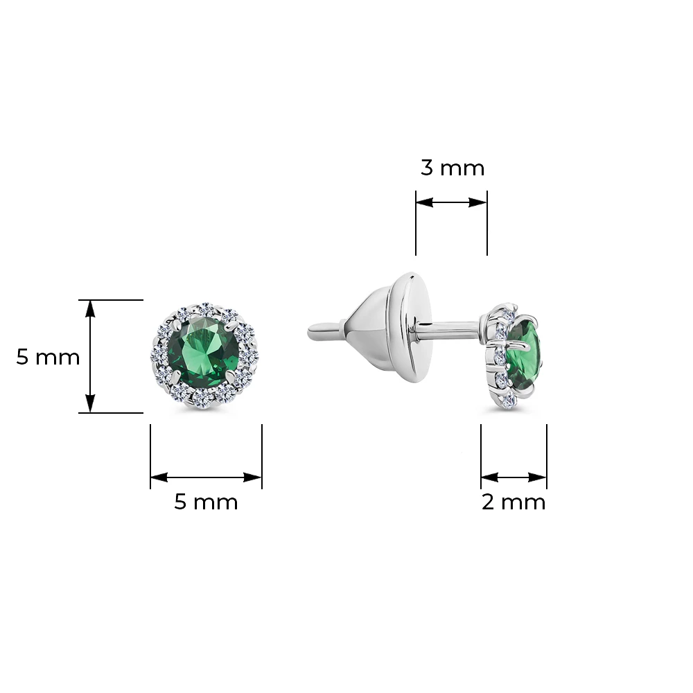 Серьги с фианитами из серебра 925 пробы 4