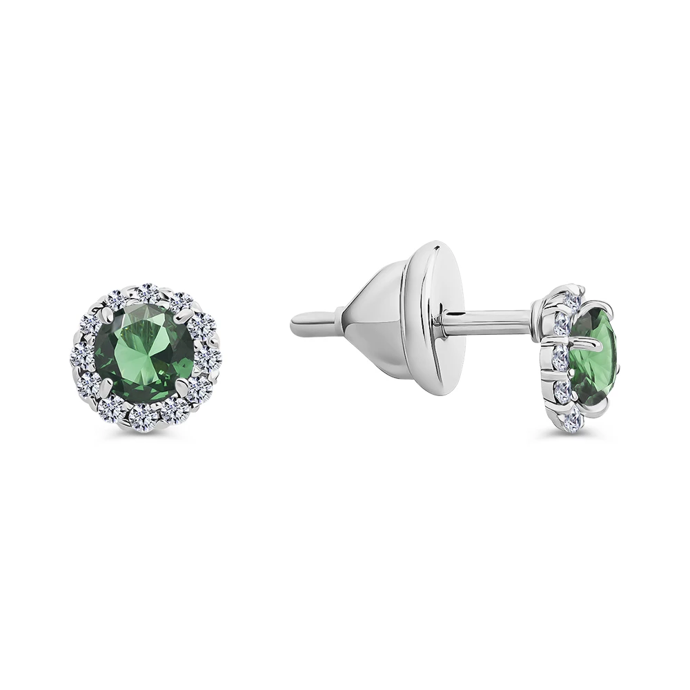 Серьги с фианитами из серебра 925 пробы 3