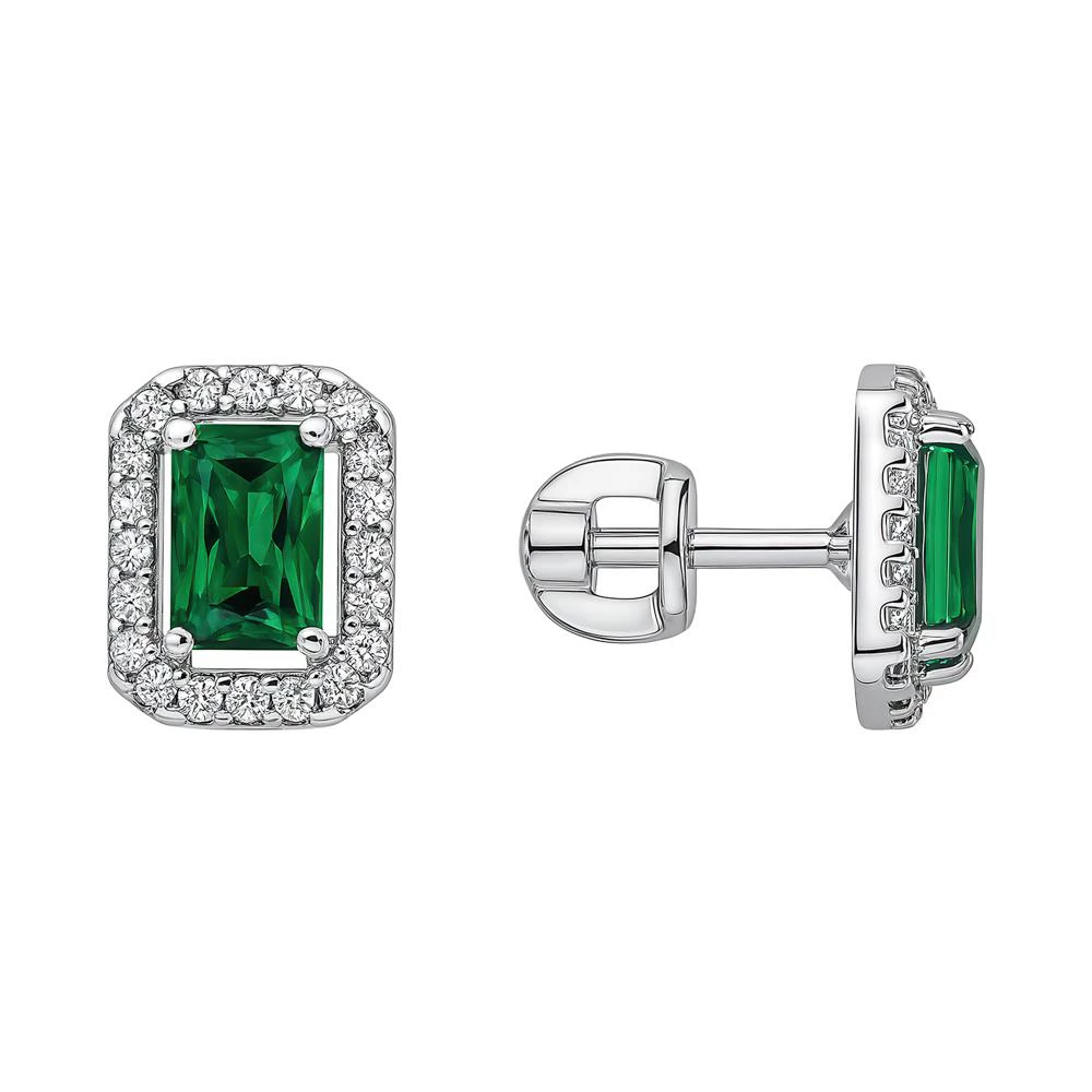 Серьги с фианитами из серебра 925 пробы