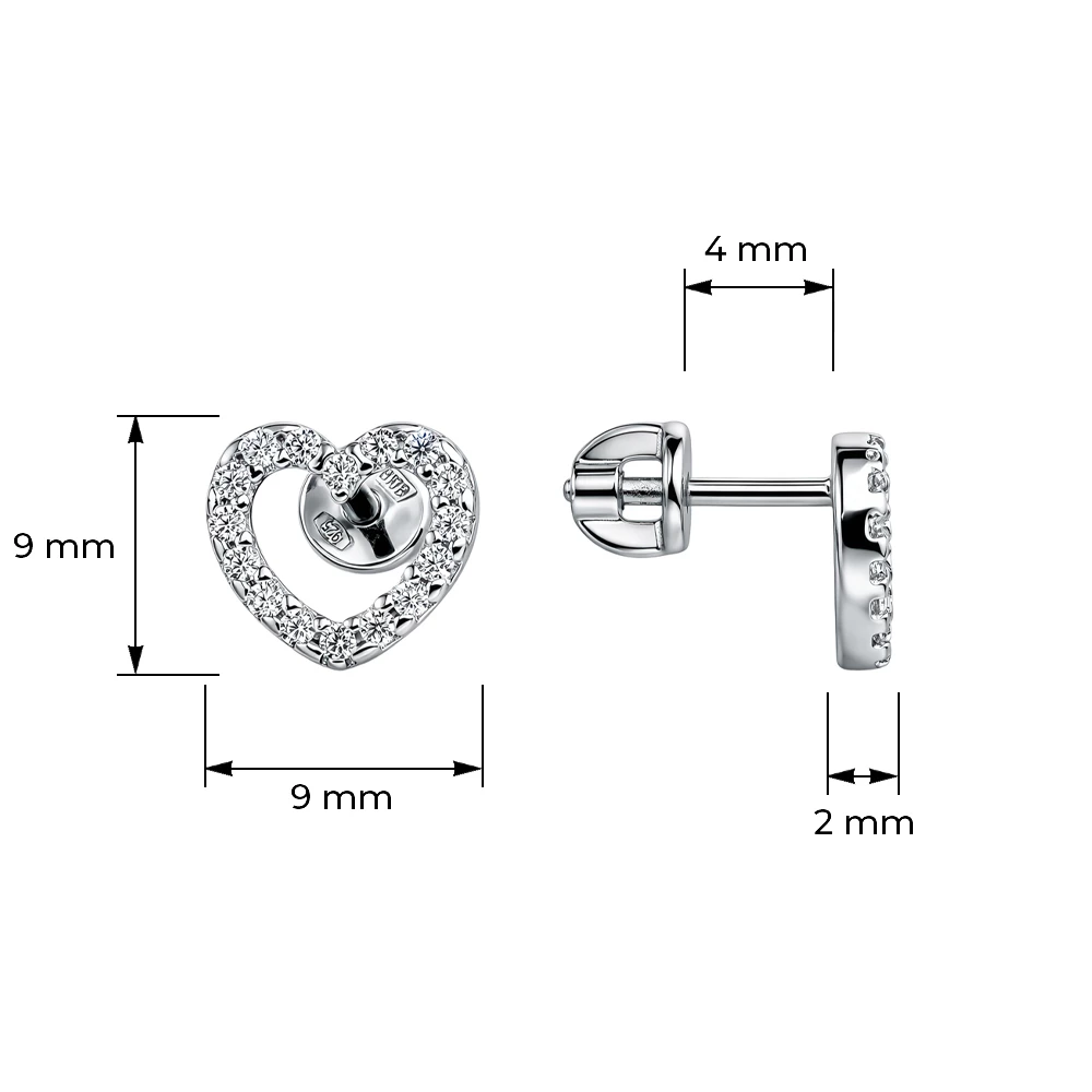 Серьги с фианитами из серебра 925 пробы 3