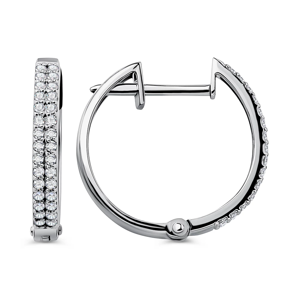 Серьги с фианитами из серебра 925 пробы 3
