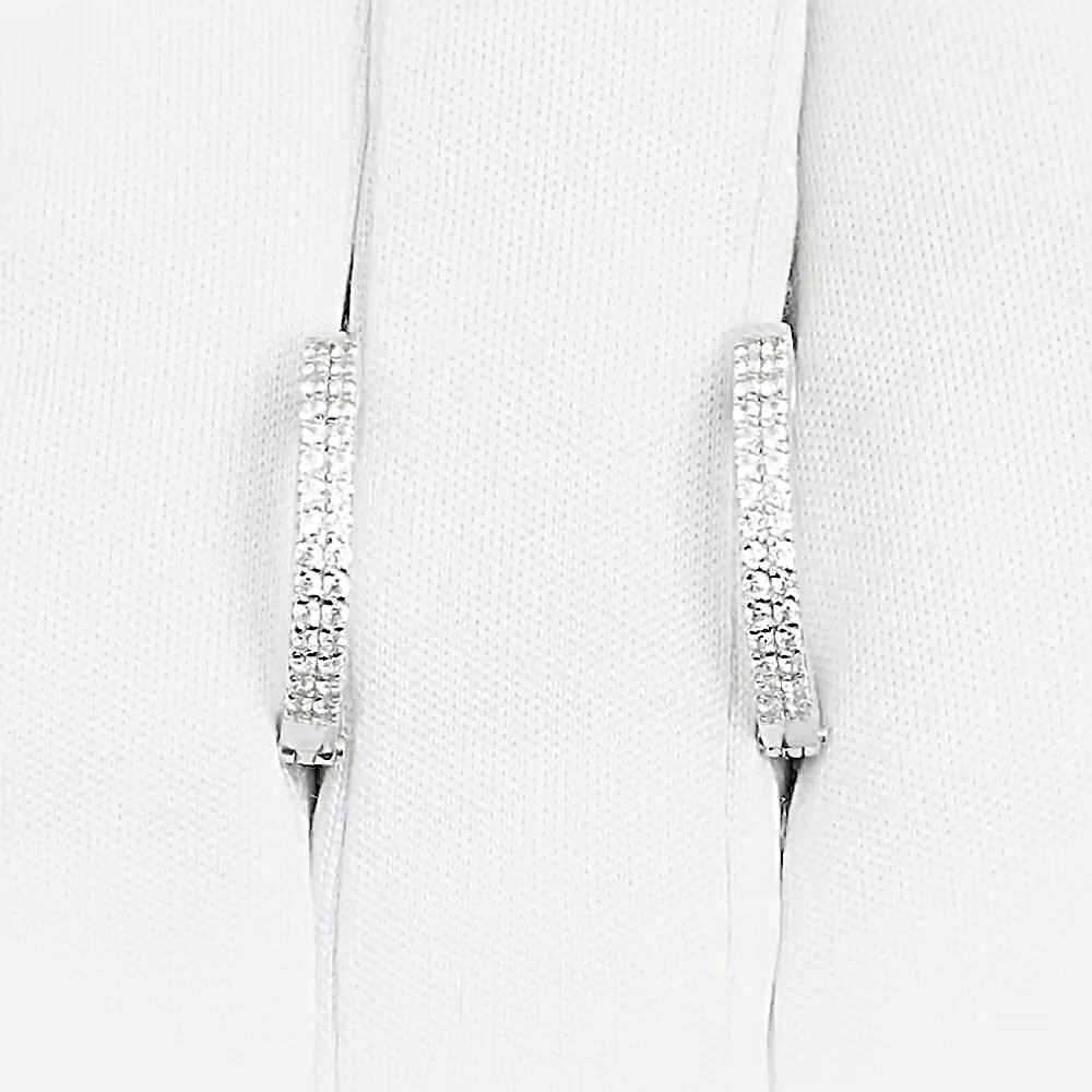 Серьги с фианитами из серебра 925 пробы 1