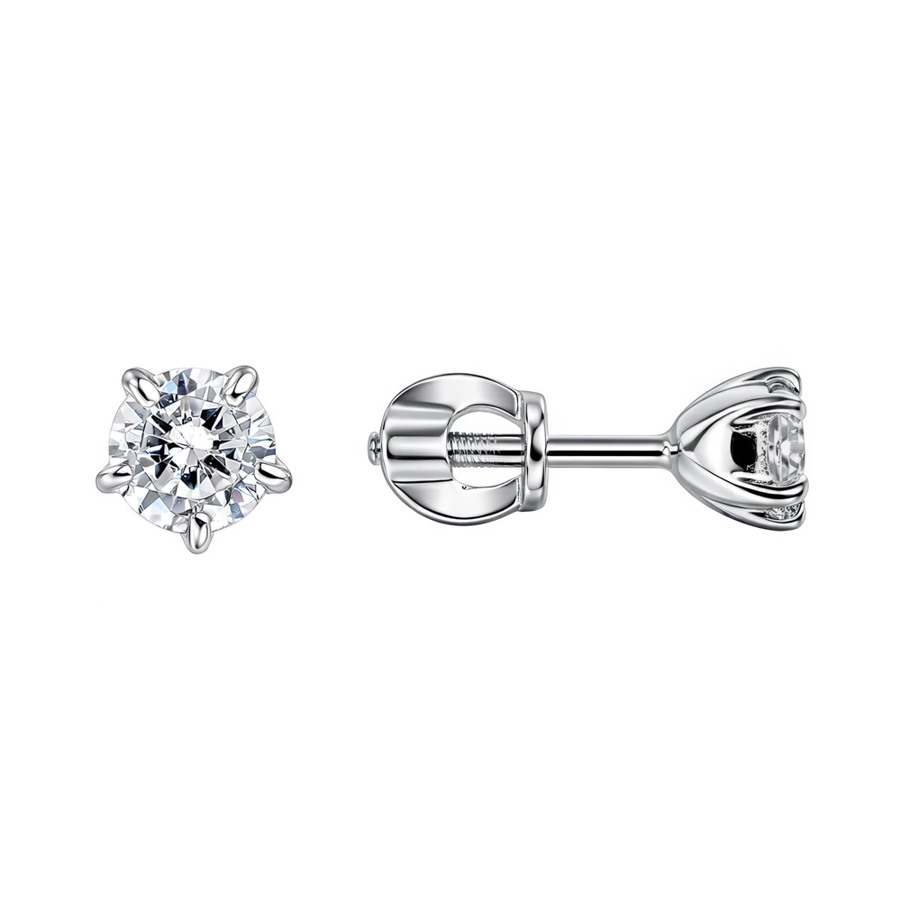 Серьги с фианитами из серебра 925 пробы 3