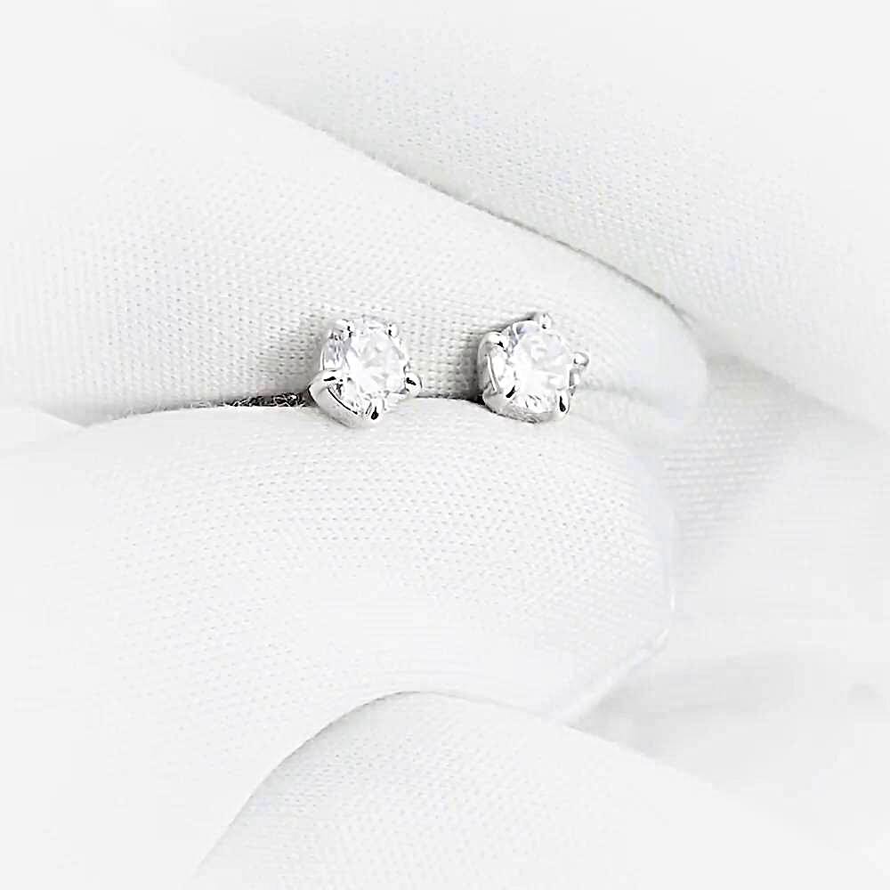 Серьги с фианитами из серебра 925 пробы 1