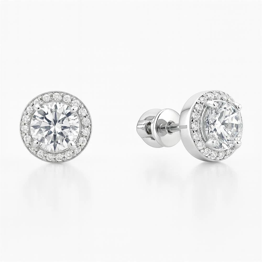 Серьги с фианитами из серебра 925 пробы 1