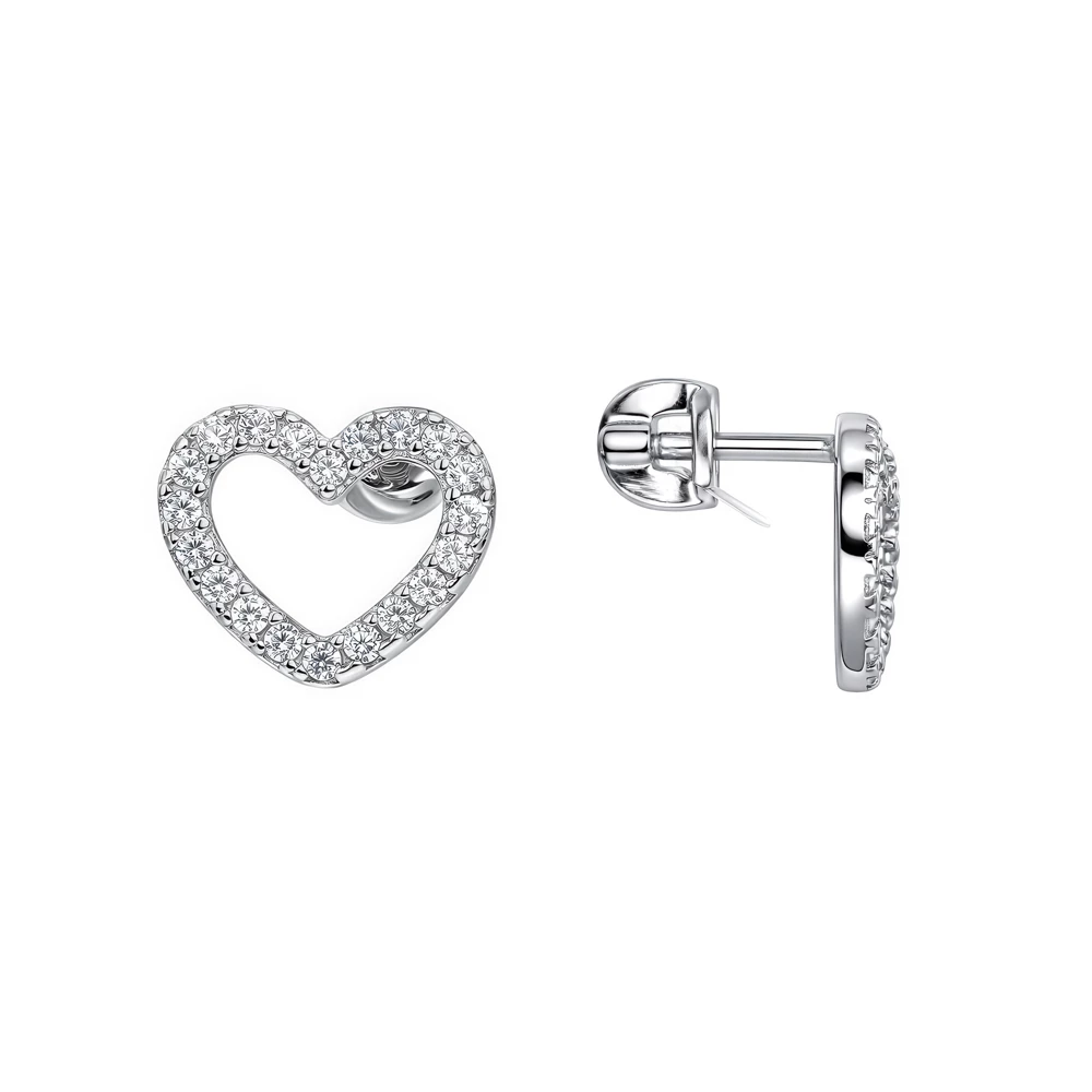 Серьги с фианитами из серебра 925 пробы 3