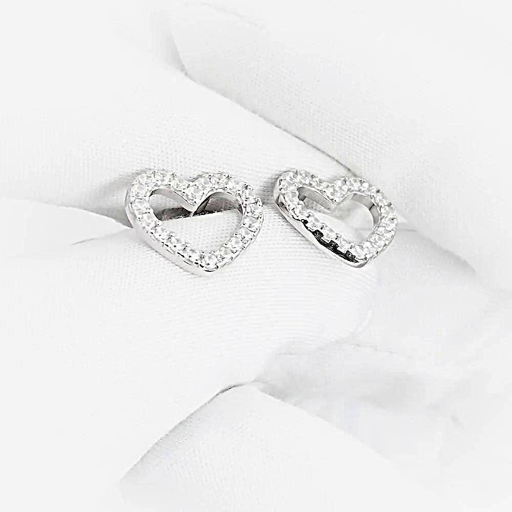 Серьги с фианитами из серебра 925 пробы 1
