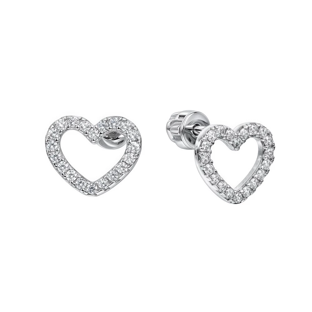 Серьги с фианитами из серебра 925 пробы 2