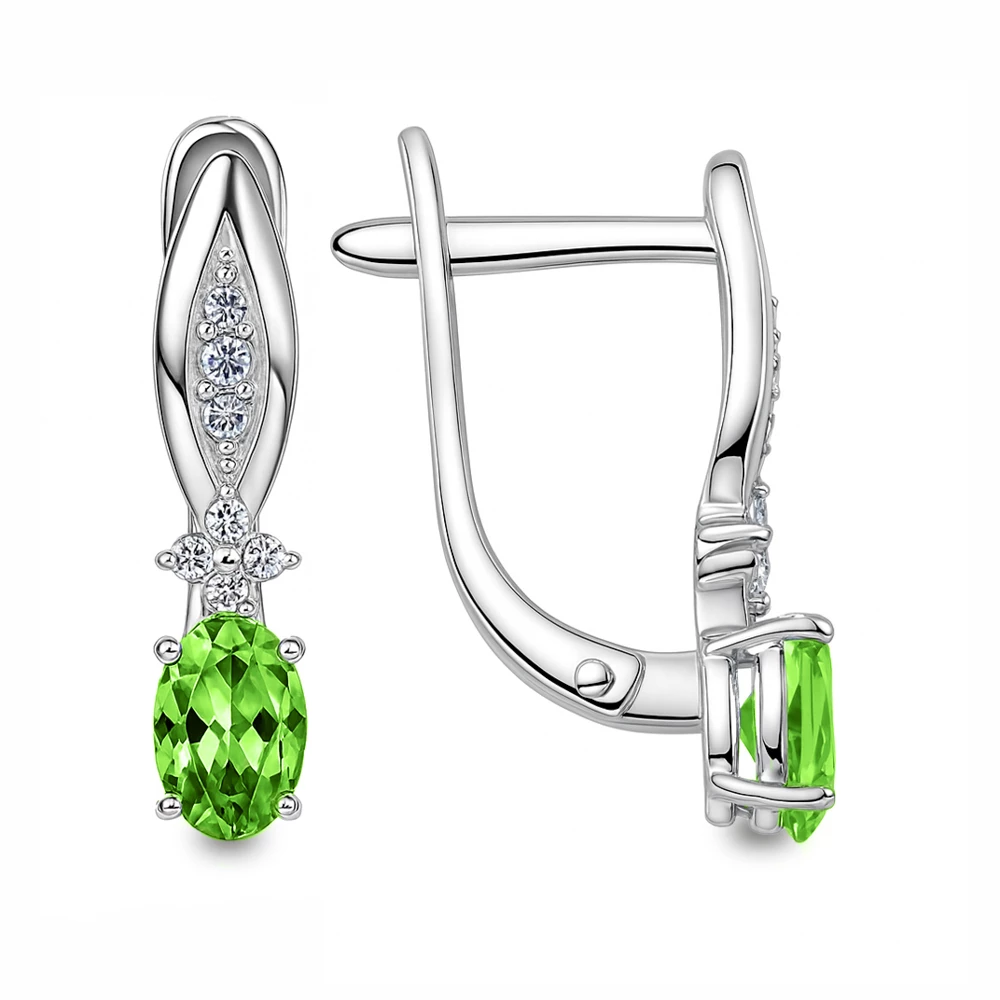 Серьги с фианитами из серебра 925 пробы 2