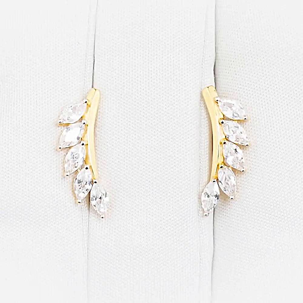 Серьги с фианитами из серебра 925 пробы 1