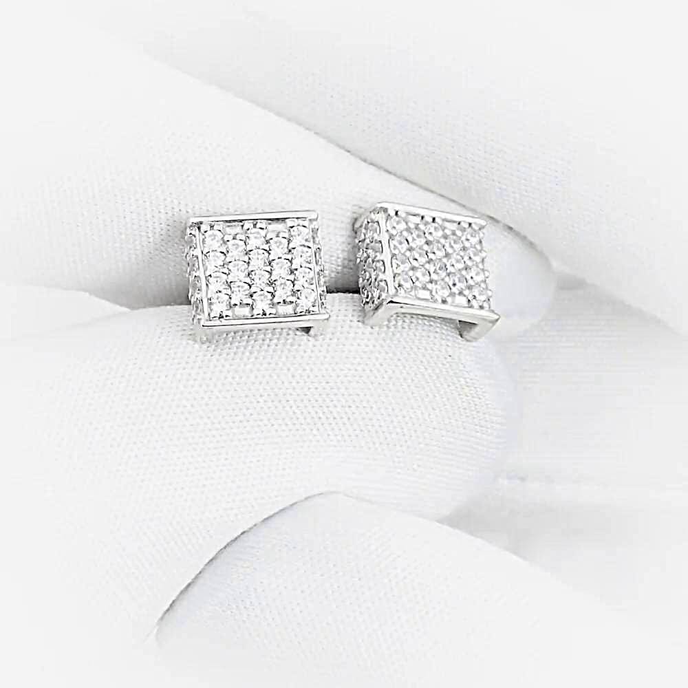 Серьги с фианитами из серебра 925 пробы 1