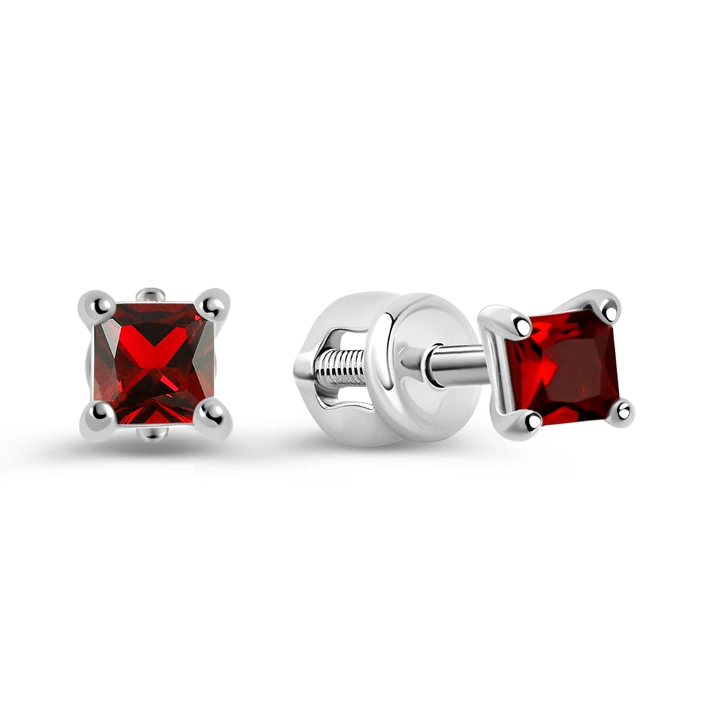Серьги с фианитами из серебра 925 пробы 2
