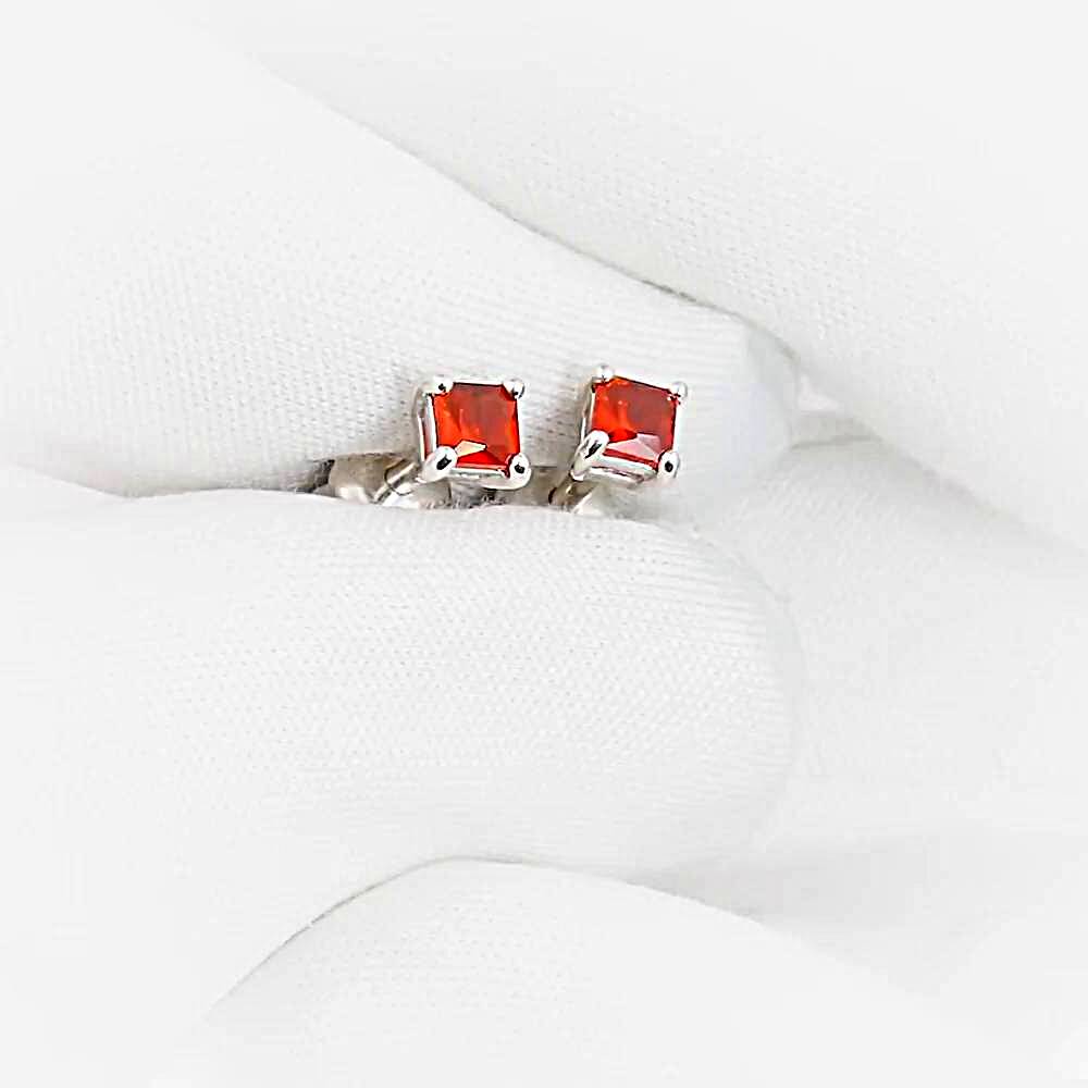 Серьги с фианитами из серебра 925 пробы 1