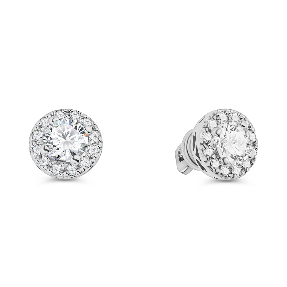Серьги с фианитами из серебра 925 пробы 1
