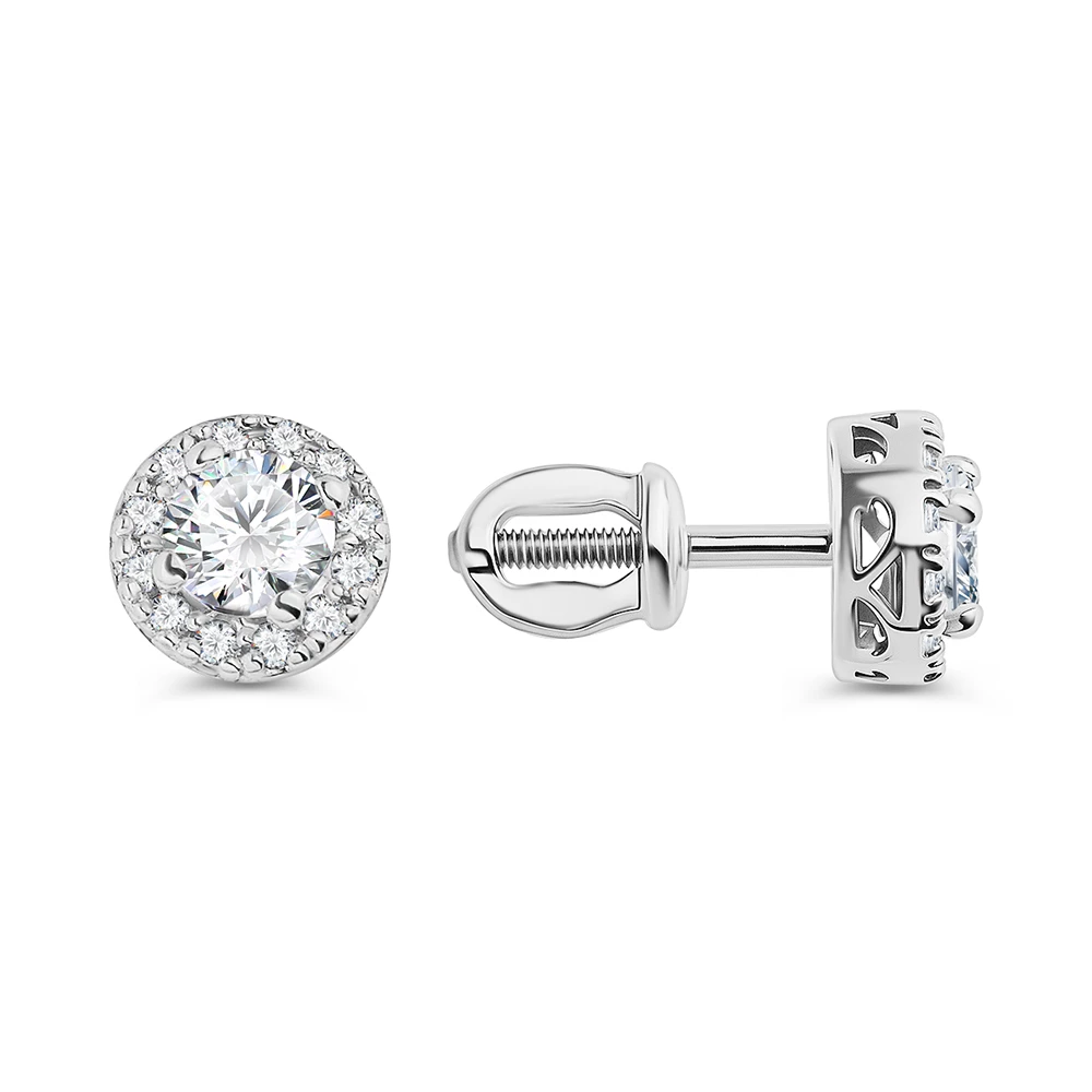 Серьги с фианитами из серебра 925 пробы 2