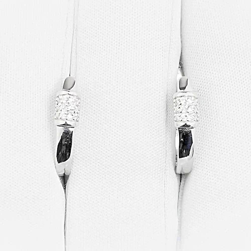 Серьги с фианитами из серебра 925 пробы 1