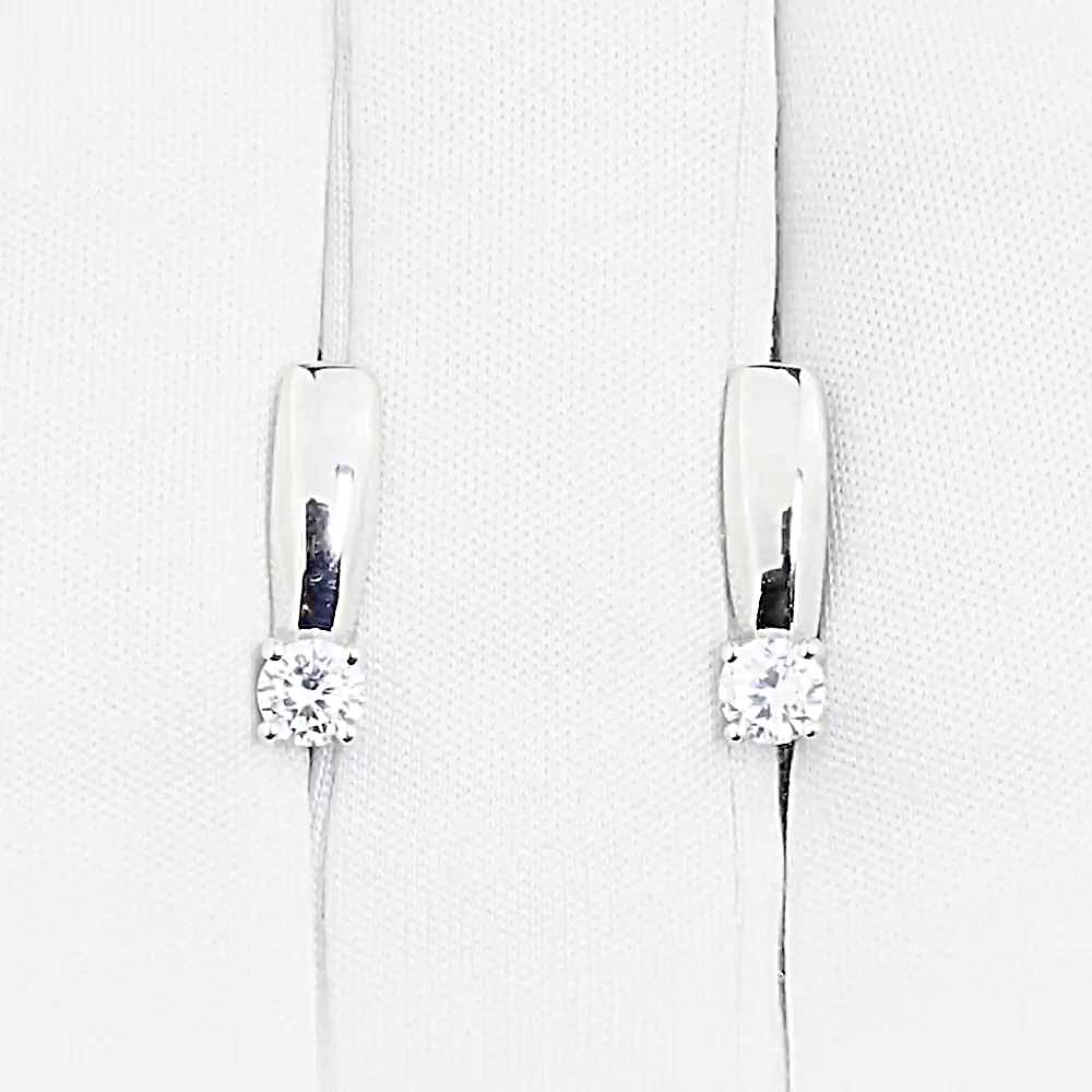 Серьги с фианитами из серебра 925 пробы 1
