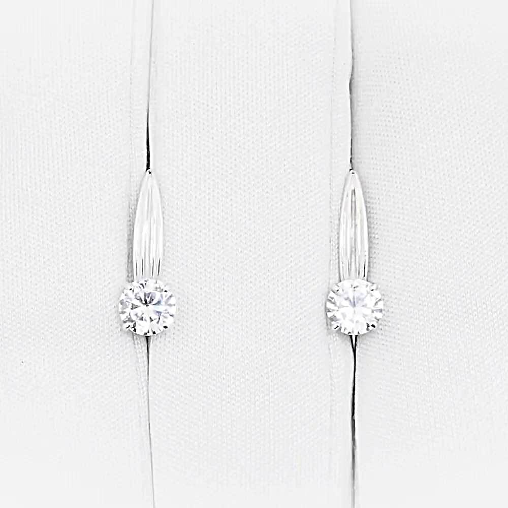 Серьги с фианитами из серебра 925 пробы 1