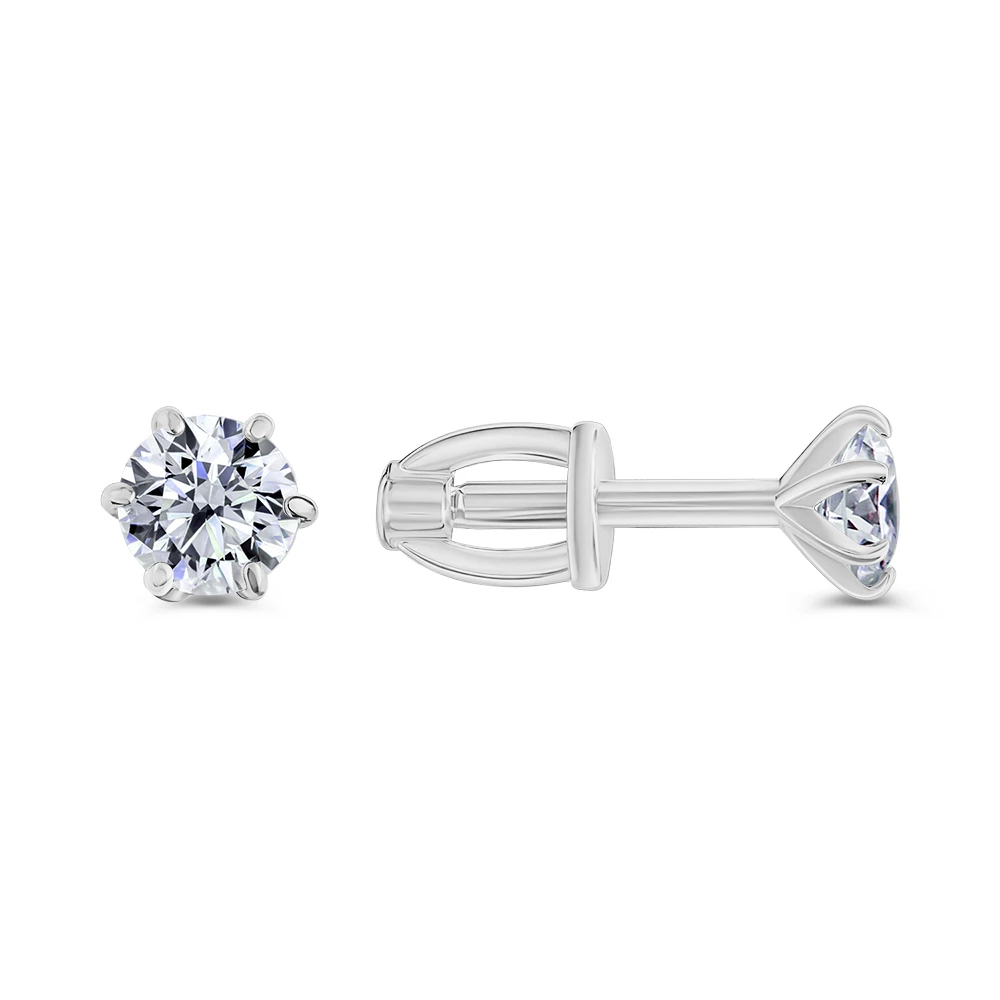 Серьги с фианитами из серебра 925 пробы 2