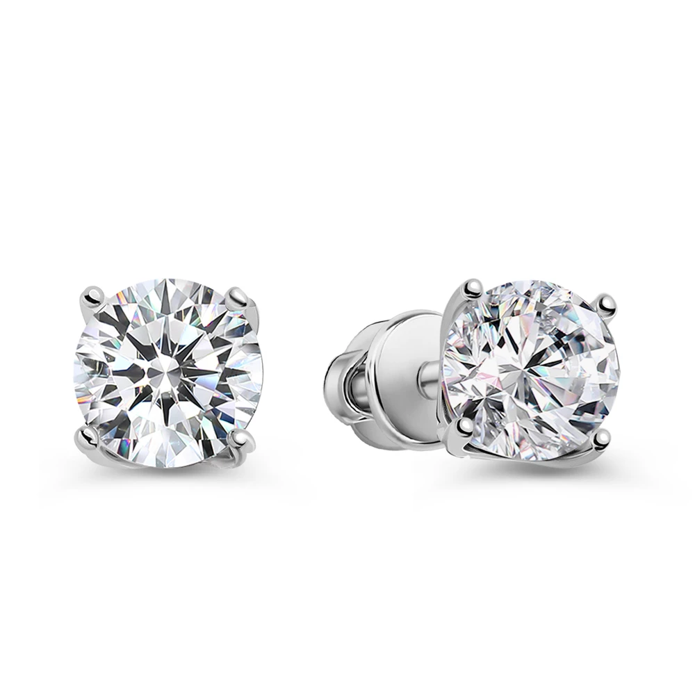 Серьги с фианитами из серебра 925 пробы 1
