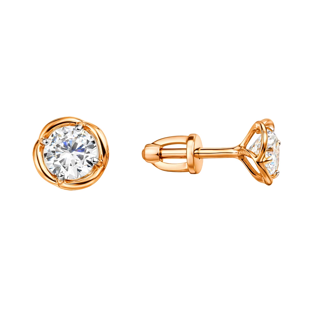 Серьги с фианитами из серебра 925 пробы 3