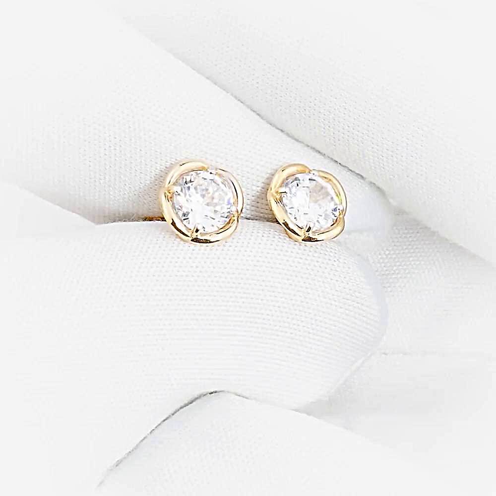 Серьги с фианитами из серебра 925 пробы 1