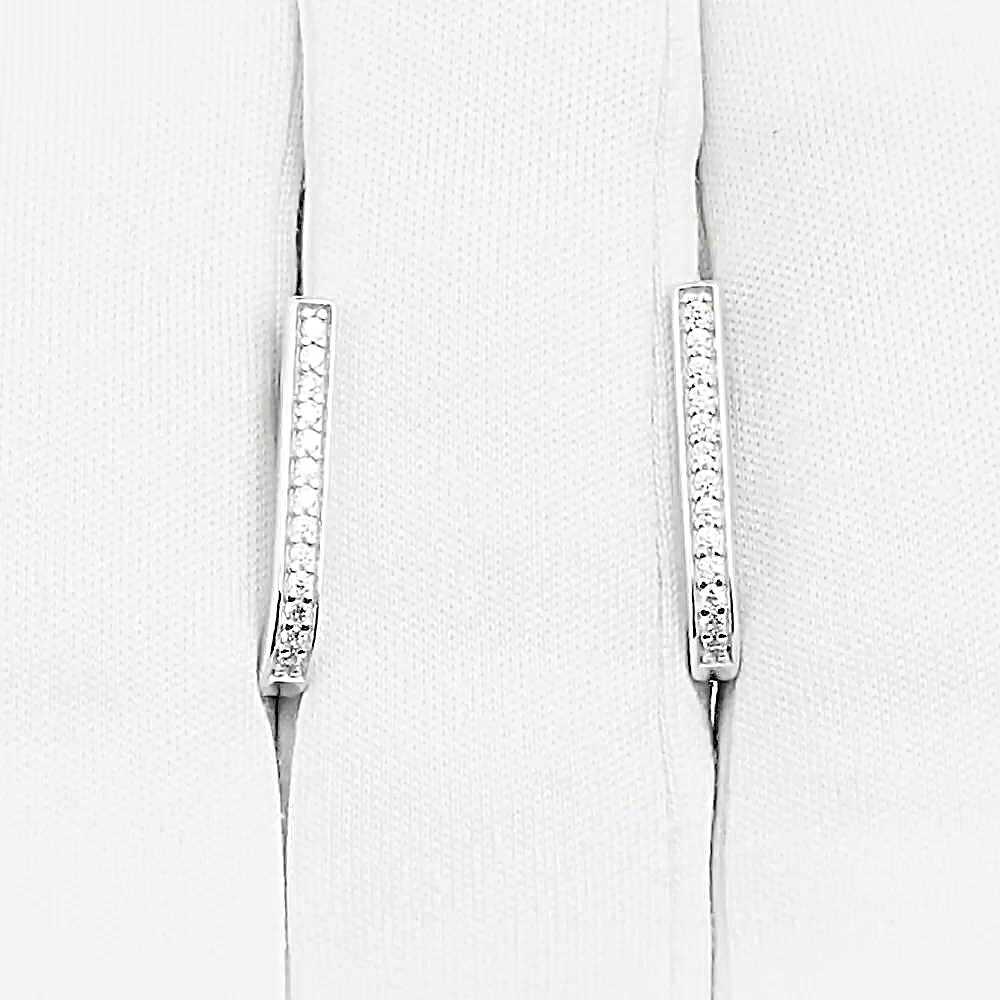 Серьги с фианитами из серебра 925 пробы 1
