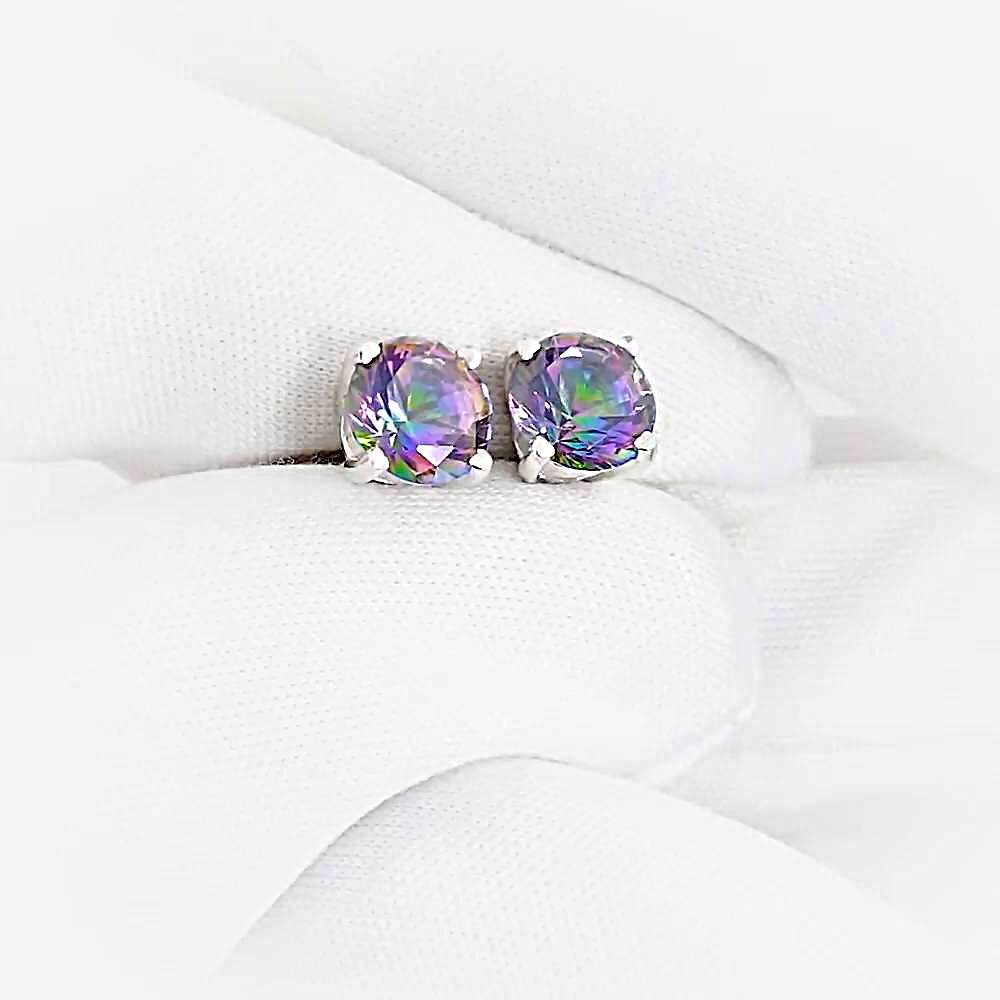 Серьги с фианитами из серебра 925 пробы 1
