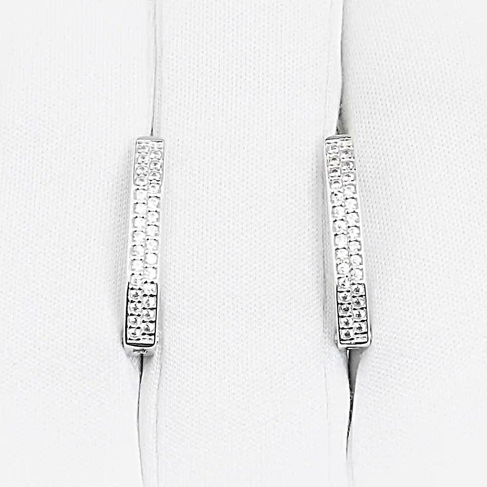 Серьги с фианитами из серебра 925 пробы 1