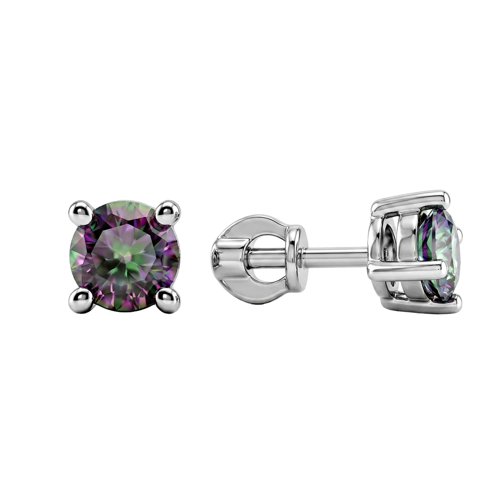 Серьги с фианитами из серебра 925 пробы