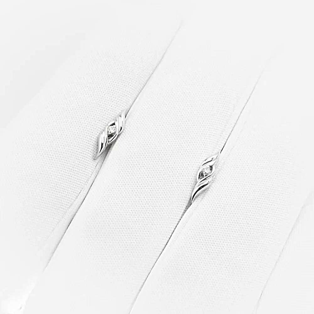 Серьги с фианитами из серебра 925 пробы