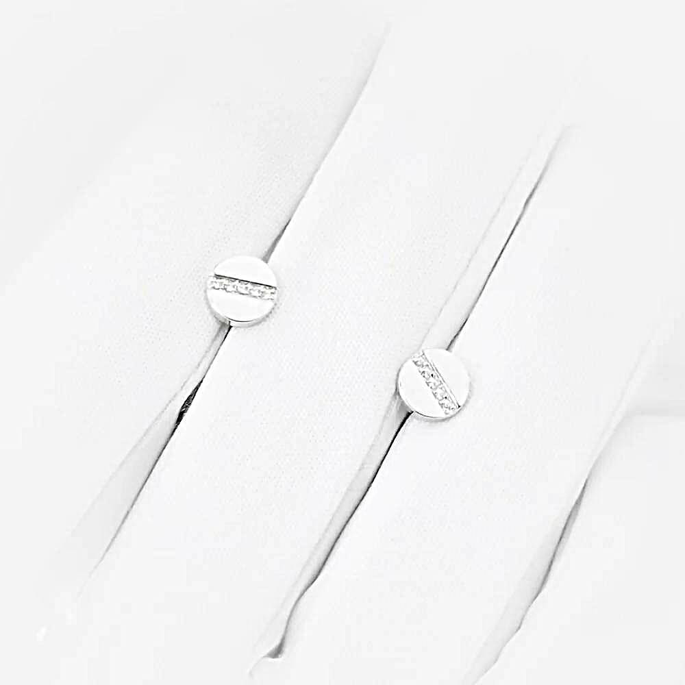 Серьги с фианитами из серебра 925 пробы 1