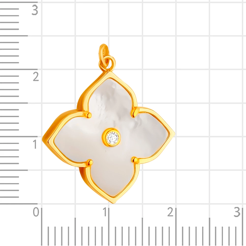 Колье с фианитами из серебра 925 пробы