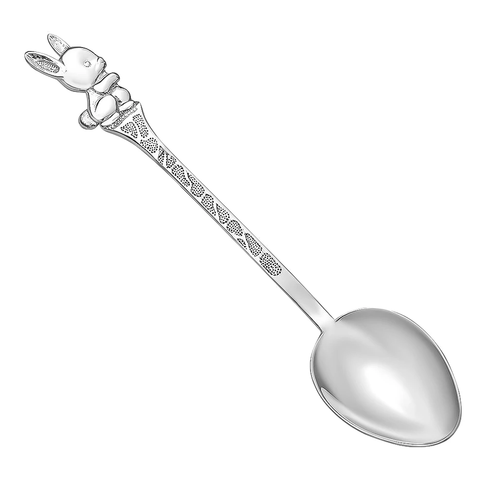 Ложка  Заяц из серебра 925 пробы