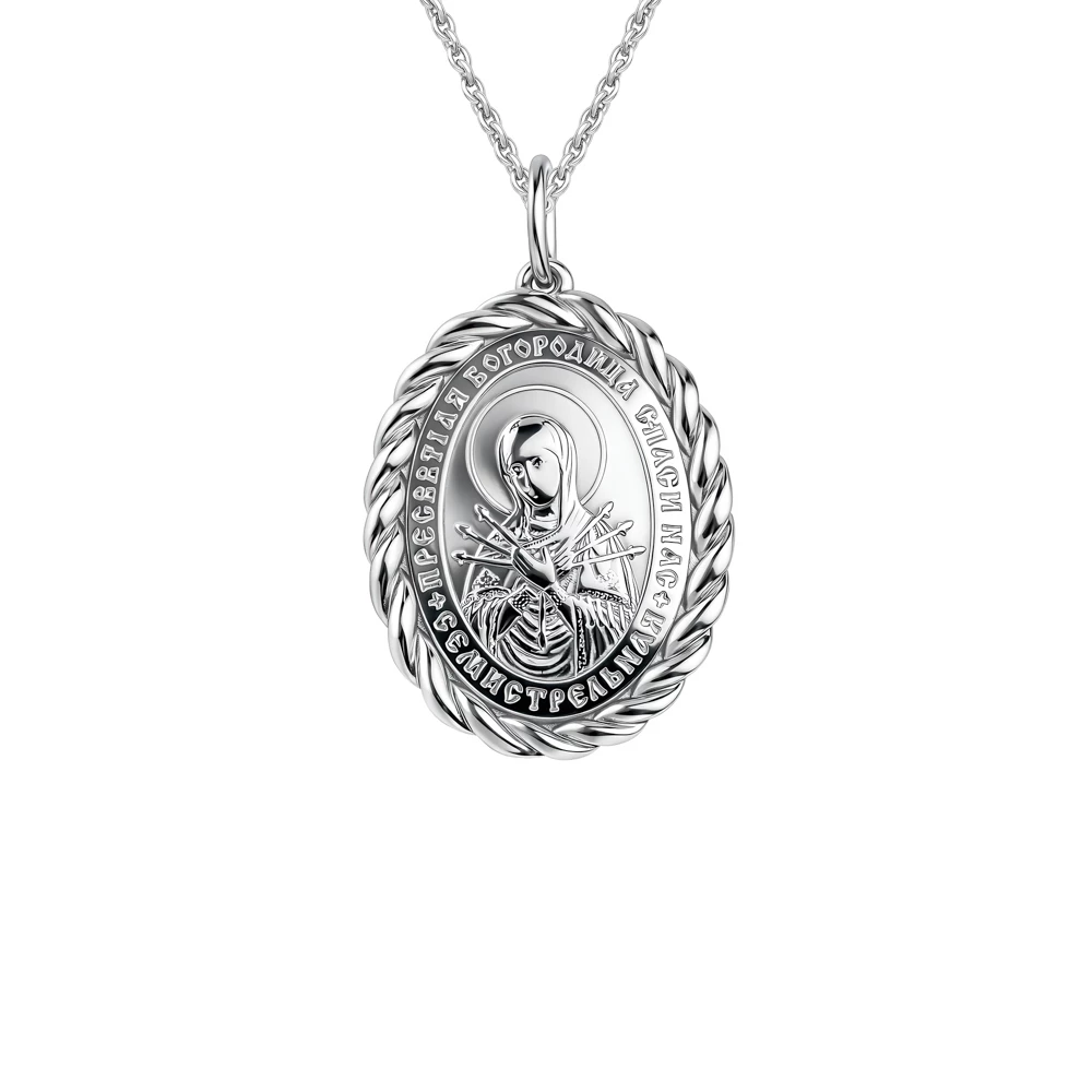 Икона Семистрельная из серебра 925 пробы