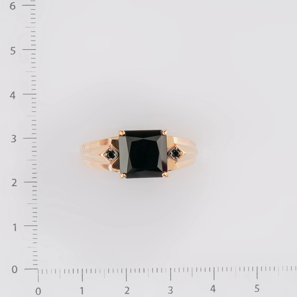 Кольцо с ониксом из красного золота 585 пробы 2