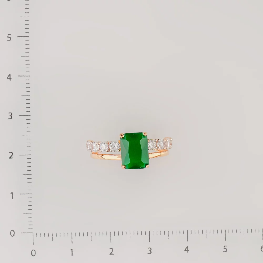 Кольцо с ониксом из красного золота 585 пробы