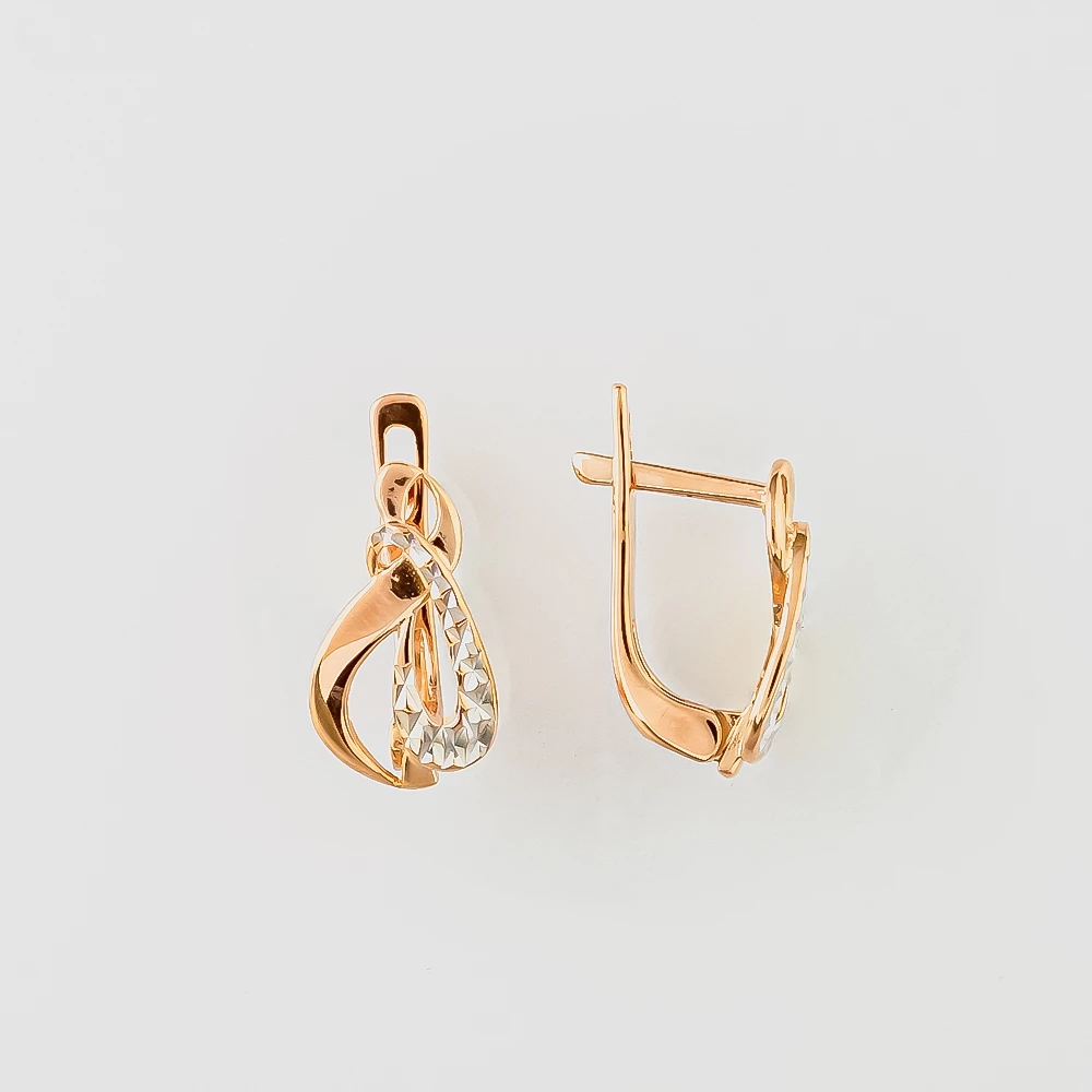 Серьги из красного золота 585 пробы 1