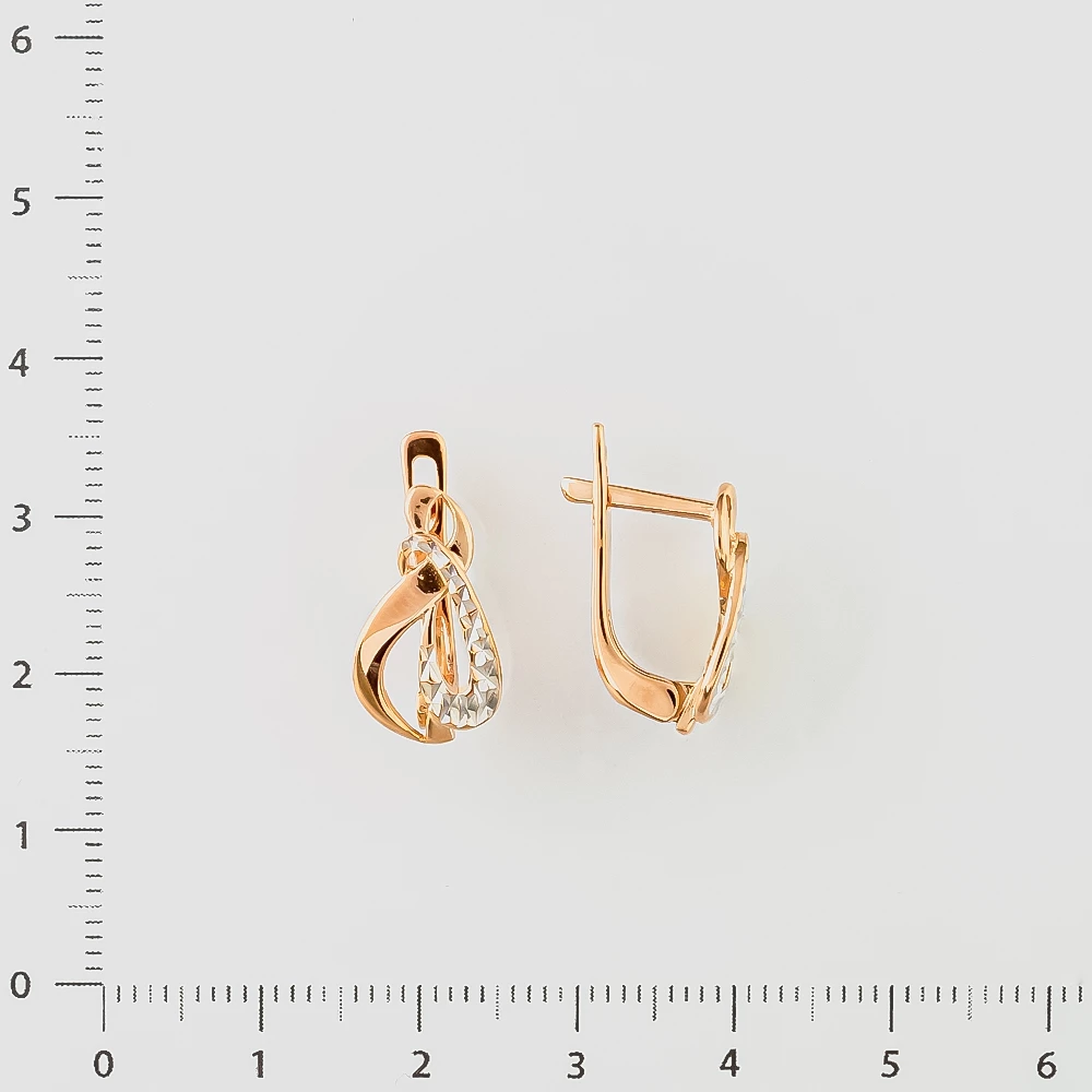 Серьги из красного золота 585 пробы 2