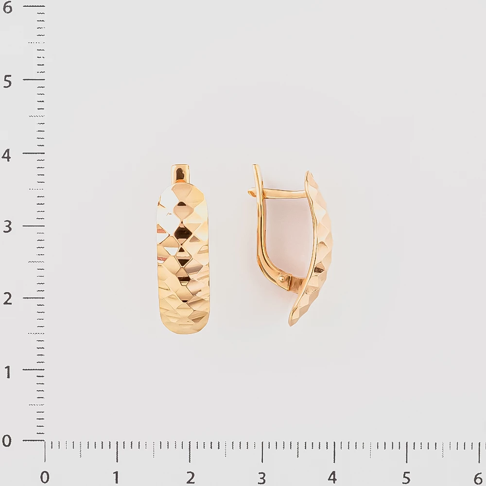 Серьги из красного золота 585 пробы 2