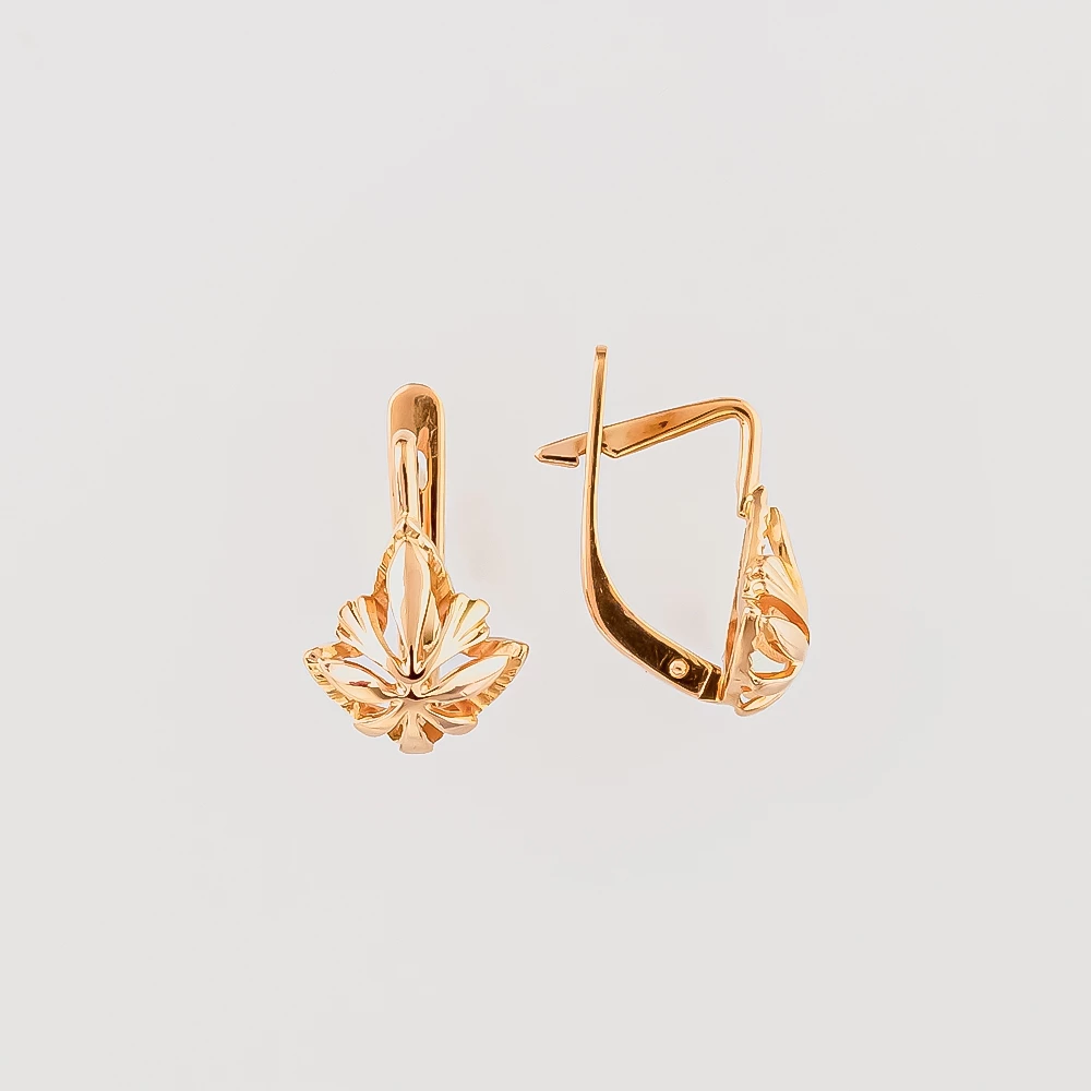 Серьги из красного золота 585 пробы 1