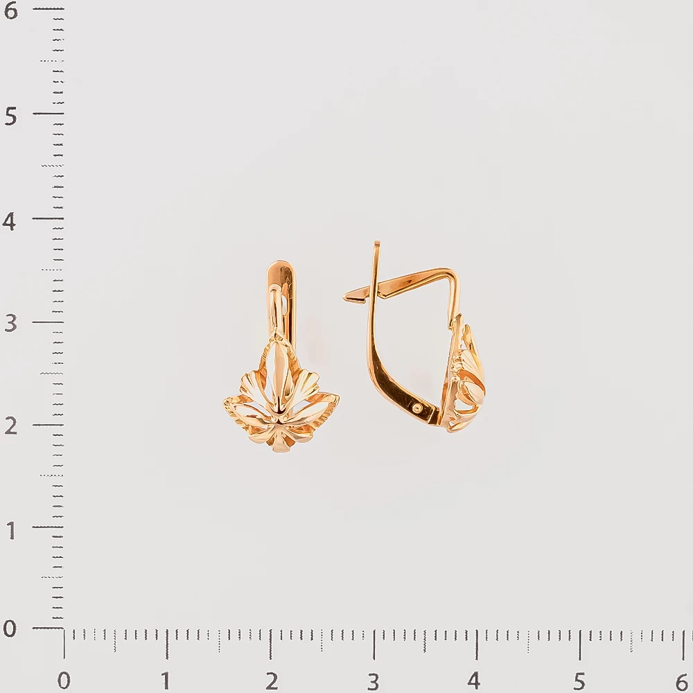 Серьги из красного золота 585 пробы 2